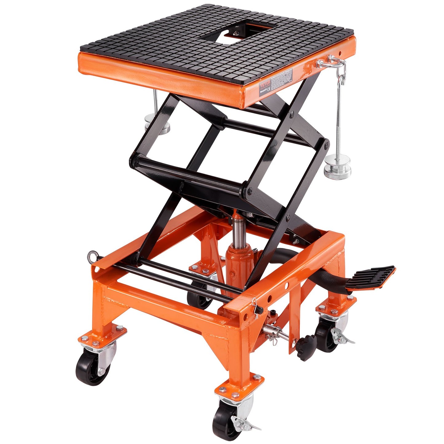 Hydraulic Motorcycle Lift Table 350 LBS Dirt Bike Scissor Jack Stand