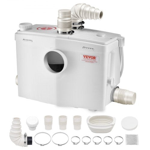 Maceratorpump 1200W 48 GPM Flöde 33 fot Höjdlyft för toalett, källarhandfat | EU