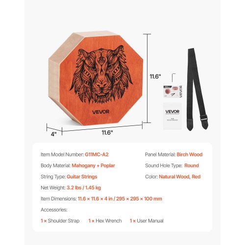 Unique Cajon Box Drum Birch Wood Percussion Instrument with Guitar Strings | EU