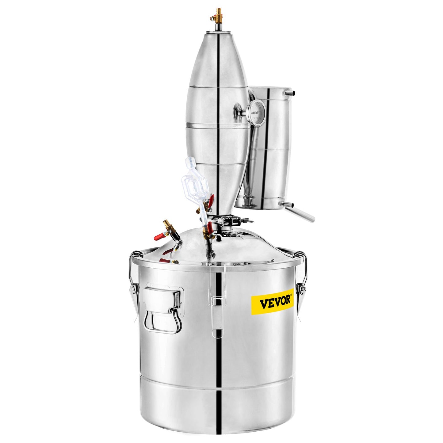 Moonshine Still, 30L Water Distiller, 6.6Gal Essential Oil Boiler, SUS 304 Moonshine Still Kit with Built-in Thermometer