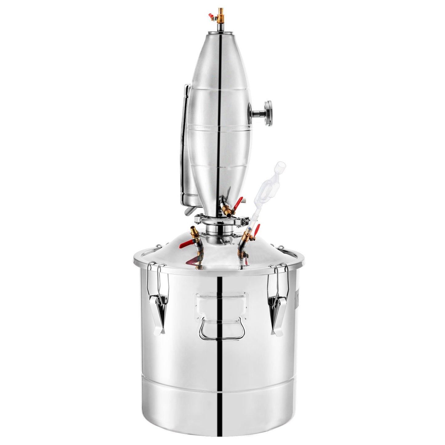 Moonshine Still, 30L Water Distiller, 6.6Gal Essential Oil Boiler, SUS 304 Moonshine Still Kit with Built-in Thermometer