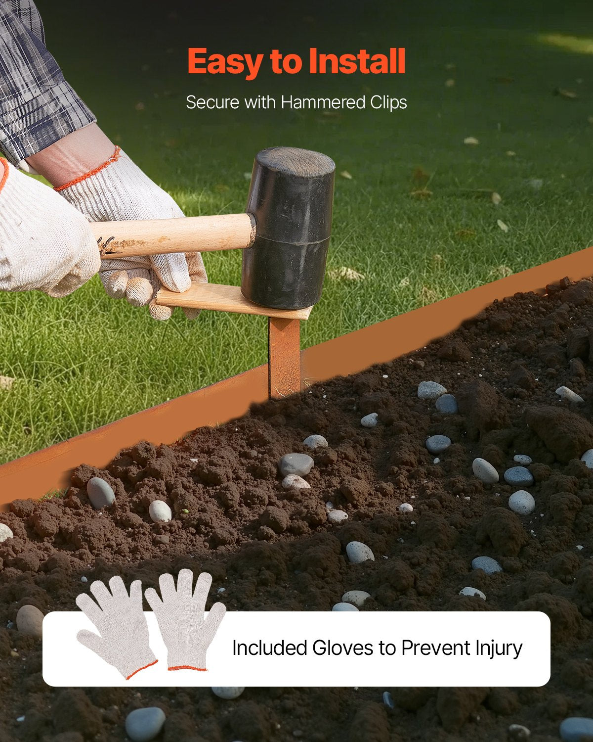 Steel Landscape Edging 10-Pack 40 x 4.5 Inch Weather Resistant for Garden Lawn