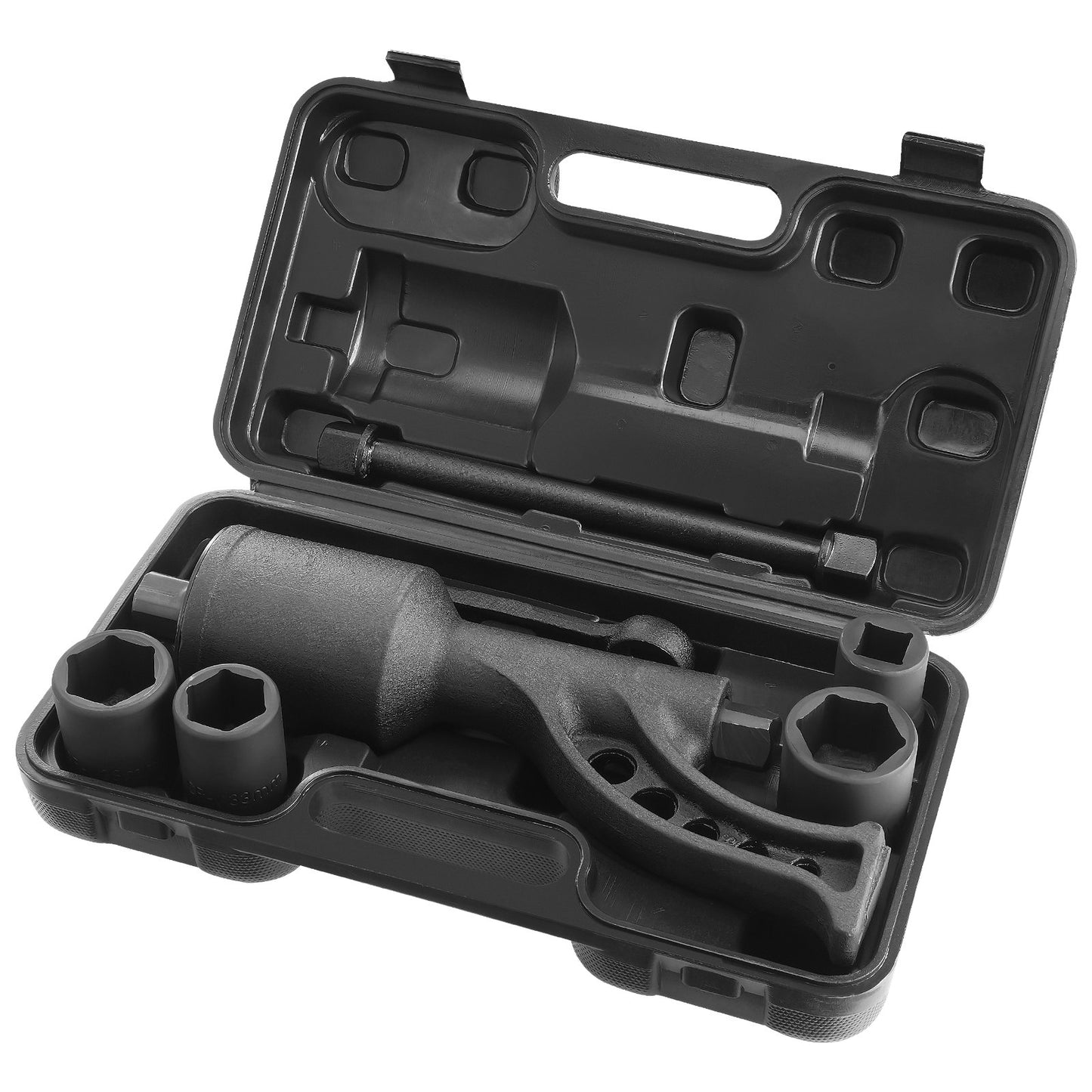 Drehmomentvervielfältiger, leistungsstarker Drehmomentvervielfältiger-Schlüsselsatz, 1-Zoll-Antriebs-Radmutternschlüssel-Drehmomentvervielfältiger, 1:64 6800N.m Radmutternentferner, mit 4 Stecknüssen und Aufbewahrungstasche für LKW-Anhänger-Wohnmobil