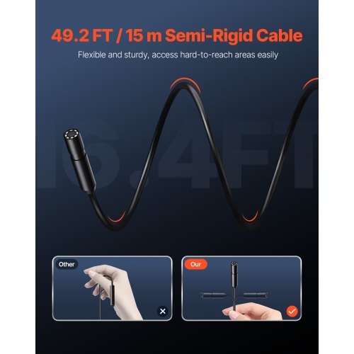 Endoskopkamera 1920P HD Boreskop für Android und iOS mit 15m Kabel | EU