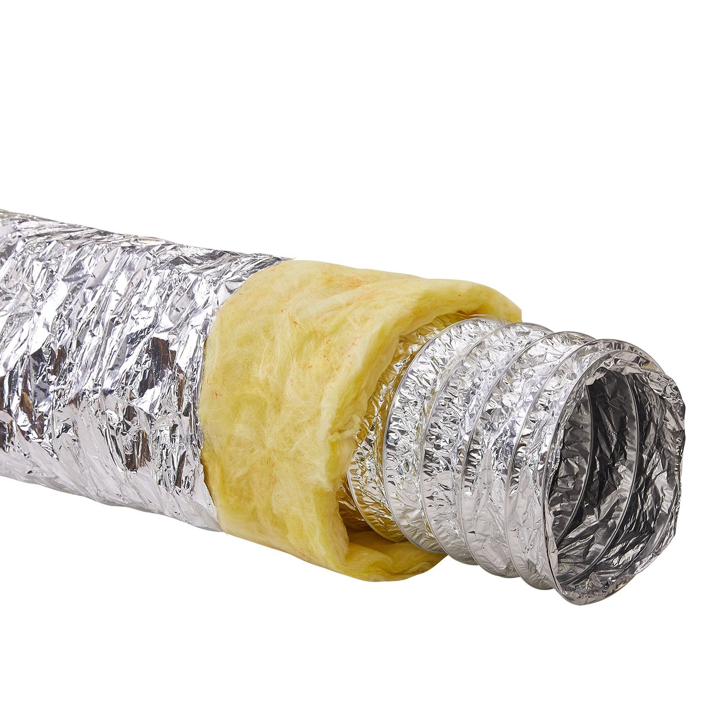 Dryer Vent Hose, 127mm Insulated Flexible Duct 7.62M Long with 2 Duct Clamps, Heavy Duty Triple Layer Protection for HVAC Heating Cooling Ventilation and Exhaust, R-4.2 Flame Resistance Rating