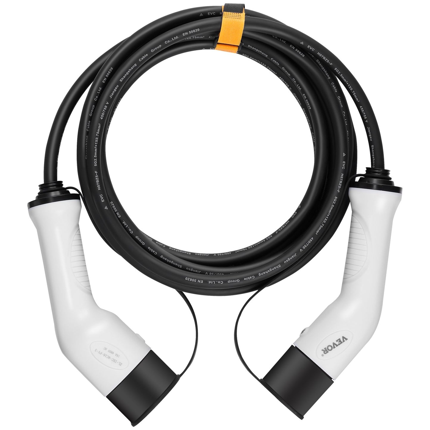 Type 2 to Type 2 EV Charging Cable Electric Vehicle Cable 16A 5m 11kW TPU