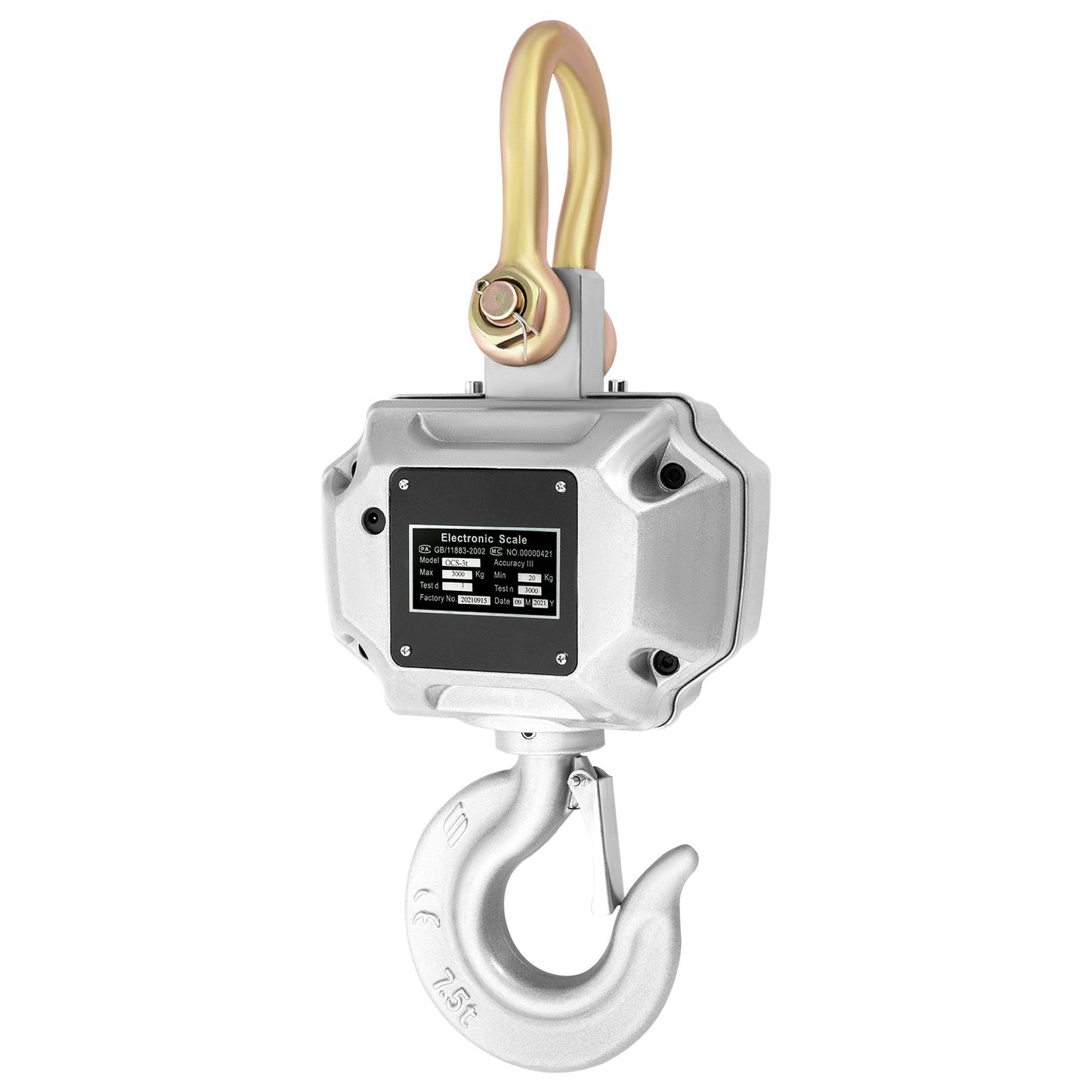 3000kg 6000lbs Digital Crane Scale Crane Scale Crane Scale Digital hanging scale in aluminum, LCD display