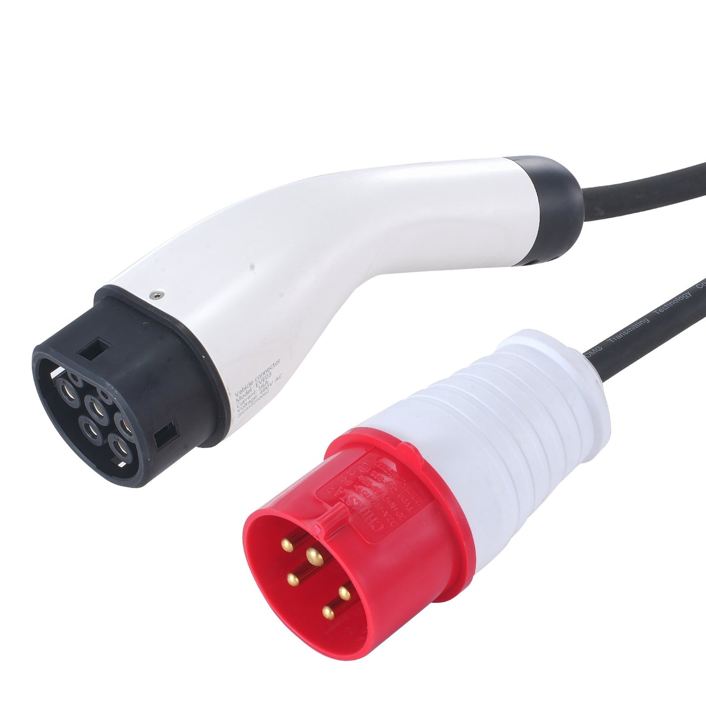 Bärbar EV-laddare Typ 2 EV Laddningskabel 16A CEE 16 7,5 M 230V/400V