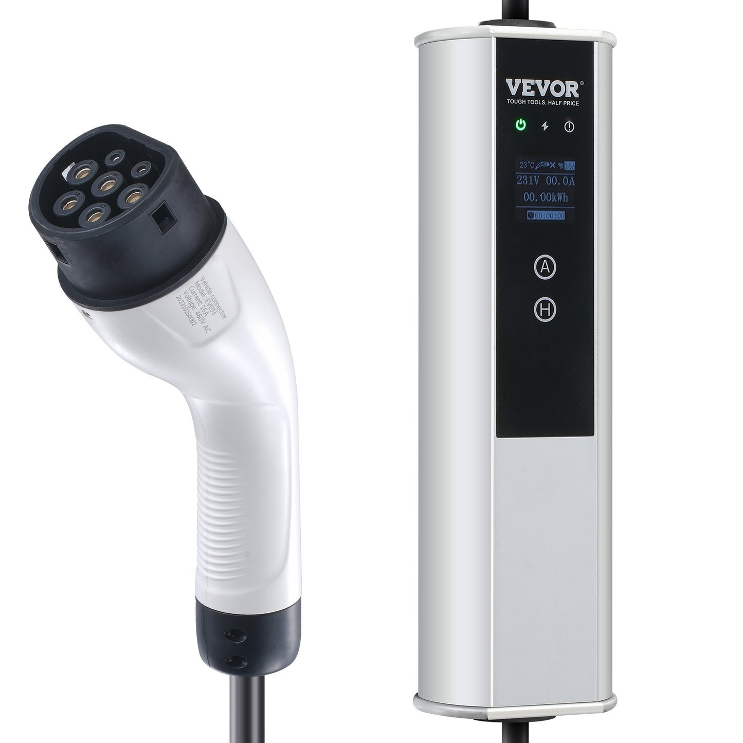 Bärbar EV-laddare Typ 2 EV Laddningskabel 16A CEE 16 7,5 M 230V/400V