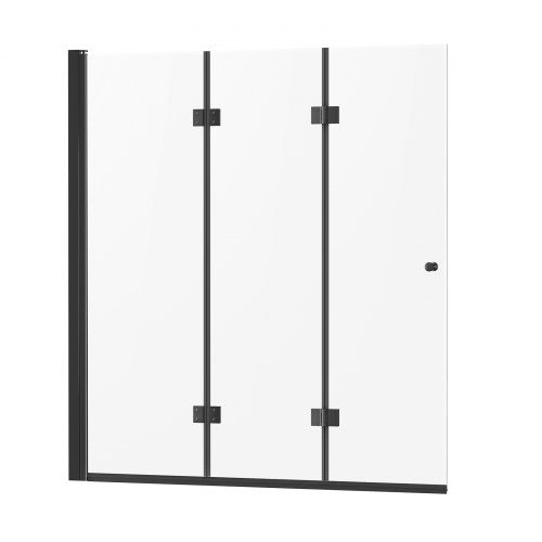 Bathtub shower door 137 cm W x 147 cm H Frameless, folding bathtub shower door | EU