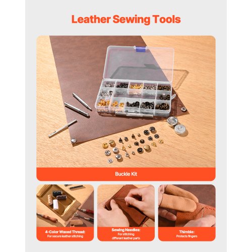 Leatherworking Tool Set 61 Pieces Engraving Punching Stamping Sewing Tools | EU