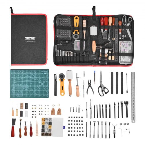 Leatherworking Tool Set 61 Pieces Engraving Punching Stamping Sewing Tools | EU