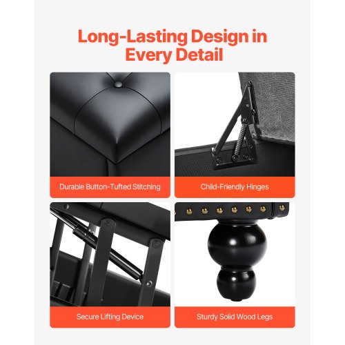 91 cm fyrkantig läderottoman med förvaring soffbord för vardagsrum | EU