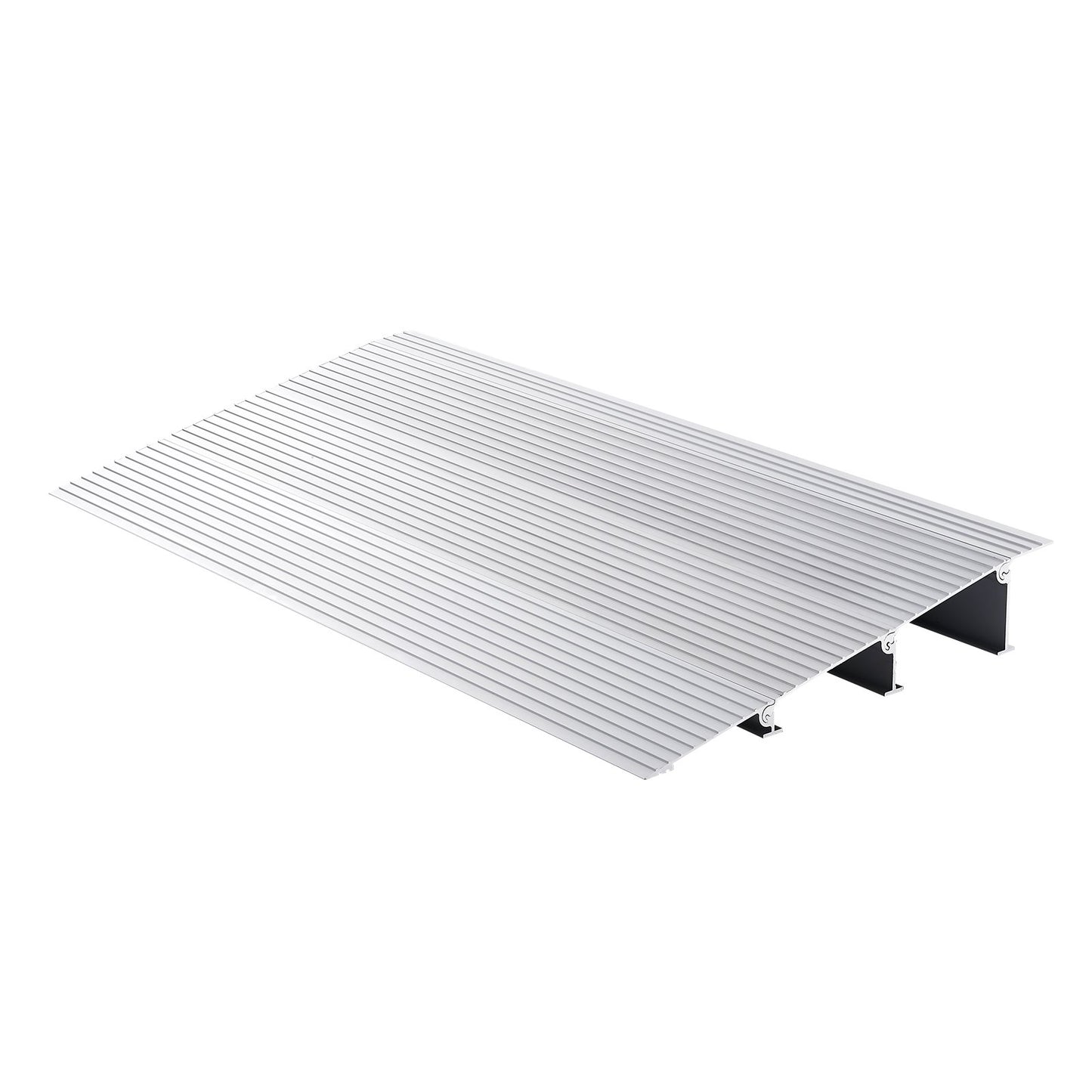 Door Threshold Ramp, 3" Rise, 800 lbs Load Capacity, Wheelchair Door Ramp, Aluminum Threshold Ramp for Doorways, Adjustable Modular Threshold Ramp for Wheelchairs, Scooters, Power Chairs