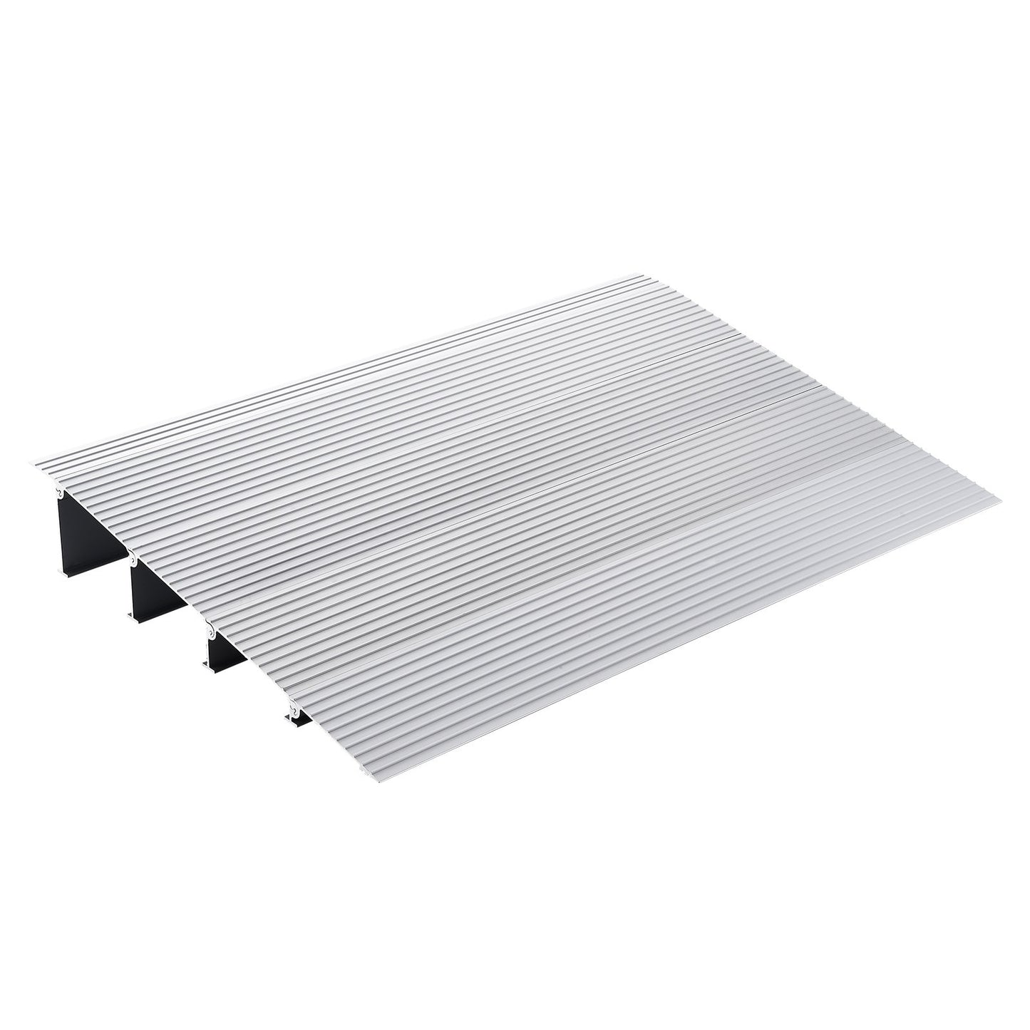 Door Threshold Ramp, 4" Rise, 800 lbs Load Capacity, Wheelchair Door Ramp, Aluminum Threshold Ramp for Doorways, Adjustable Modular Threshold Ramp for Wheelchairs, Scooters, Power Chairs