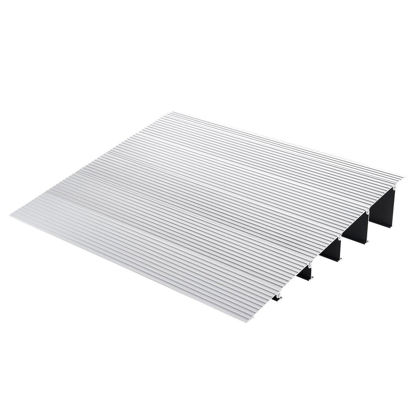 Dörrtröskelramp, 5" stigning, 800 lbs lastkapacitet, dörrramp för rullstolar, tröskelramp i aluminium för dörröppningar, justerbar modulär tröskelramp för rullstolar, skotrar, elstolar