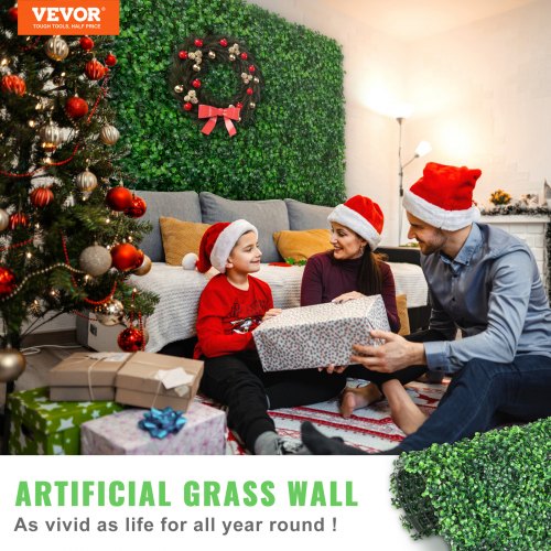 Artificial Boxwood Panel 12pcs 10" X 10" Grass Hedge Wall Mat for Fence | EU