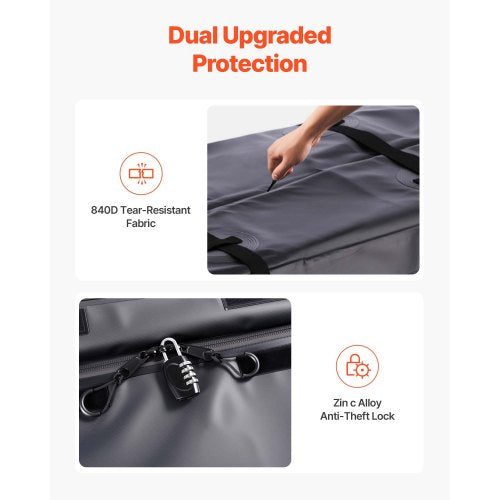 Tragetasche für Anhängerkupplung 57,48 x 19,49 x 23,82 Zoll (16 Kubikfuß) Wasserdicht | EU