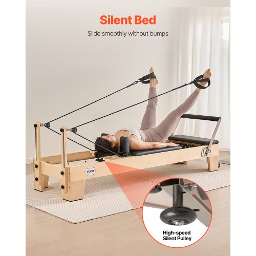 Pilates Reformer Pilates-Maschine aus Holz für das Heim-Fitnessstudio | EU