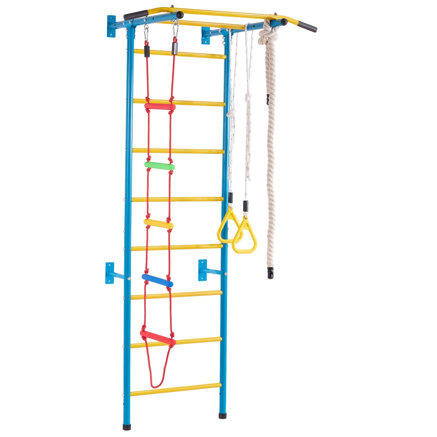 Wall Gym for Kids 5 i 1 stål Indoor Kids Gym för träningsklätterleksaker
