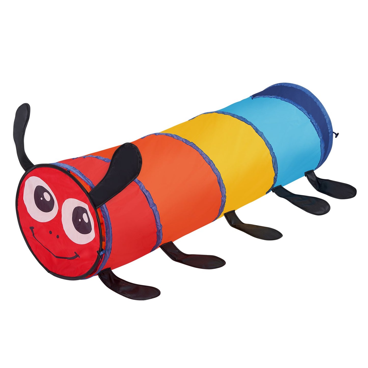 Kids Lektunneltält för småbarn, Färgglad Pop Up Caterpillar Crawl Tunnel-leksak för bebis eller husdjur, hopfällbar present för pojke och flicka Lektunnel inomhus och utomhus, Flerfärgad