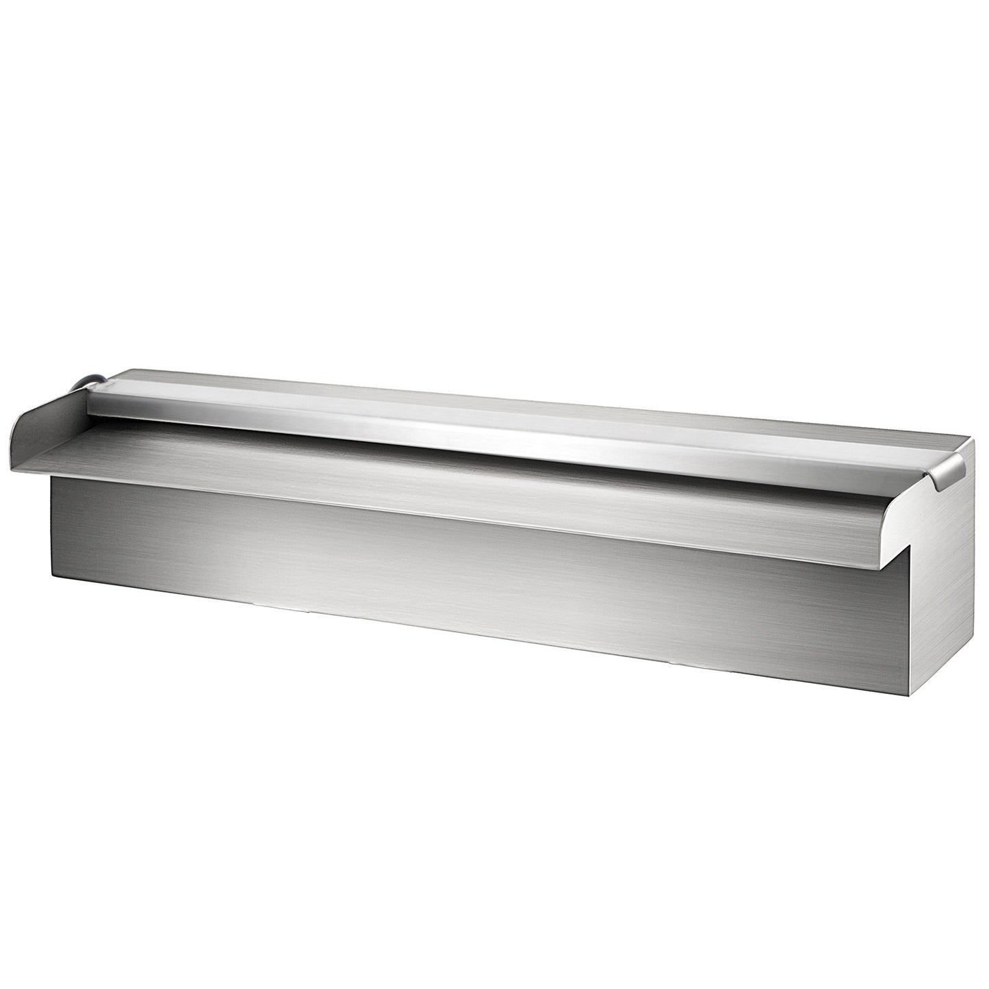Färgglad LED pool vattenfall spill i rostfritt stål 30x11,5x8 cm