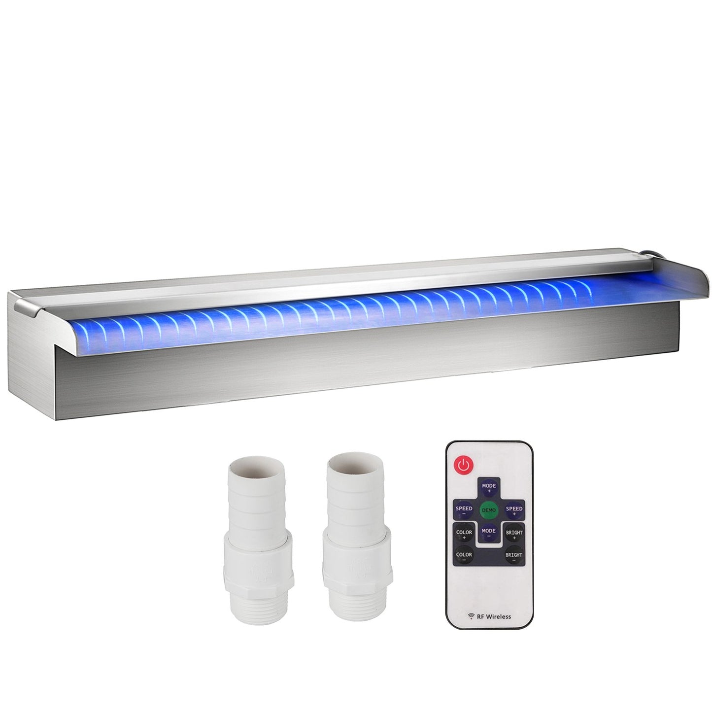 Vevor Waterfall Pool Fountain Rektangulär & Led Strip Light 23,6" X 4,5" X 3,1