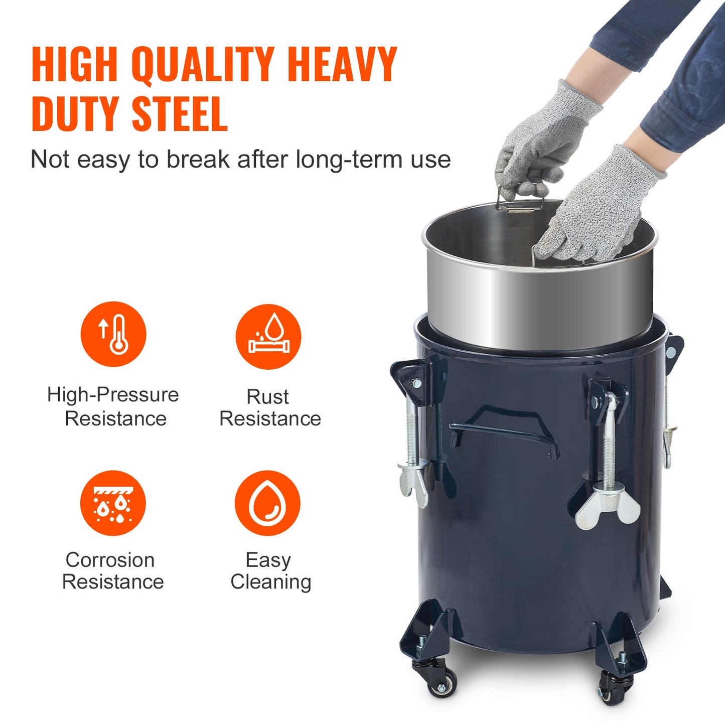 Spray Paint Pressure Pot Tank, 30L/8gal Air Paint Pressure Pot med manuell blandningsomrörare, läckagereparation tätningsmedel för industrin Heminredning Arkitektur Konstruktion Bilmålning, 70PSI Max