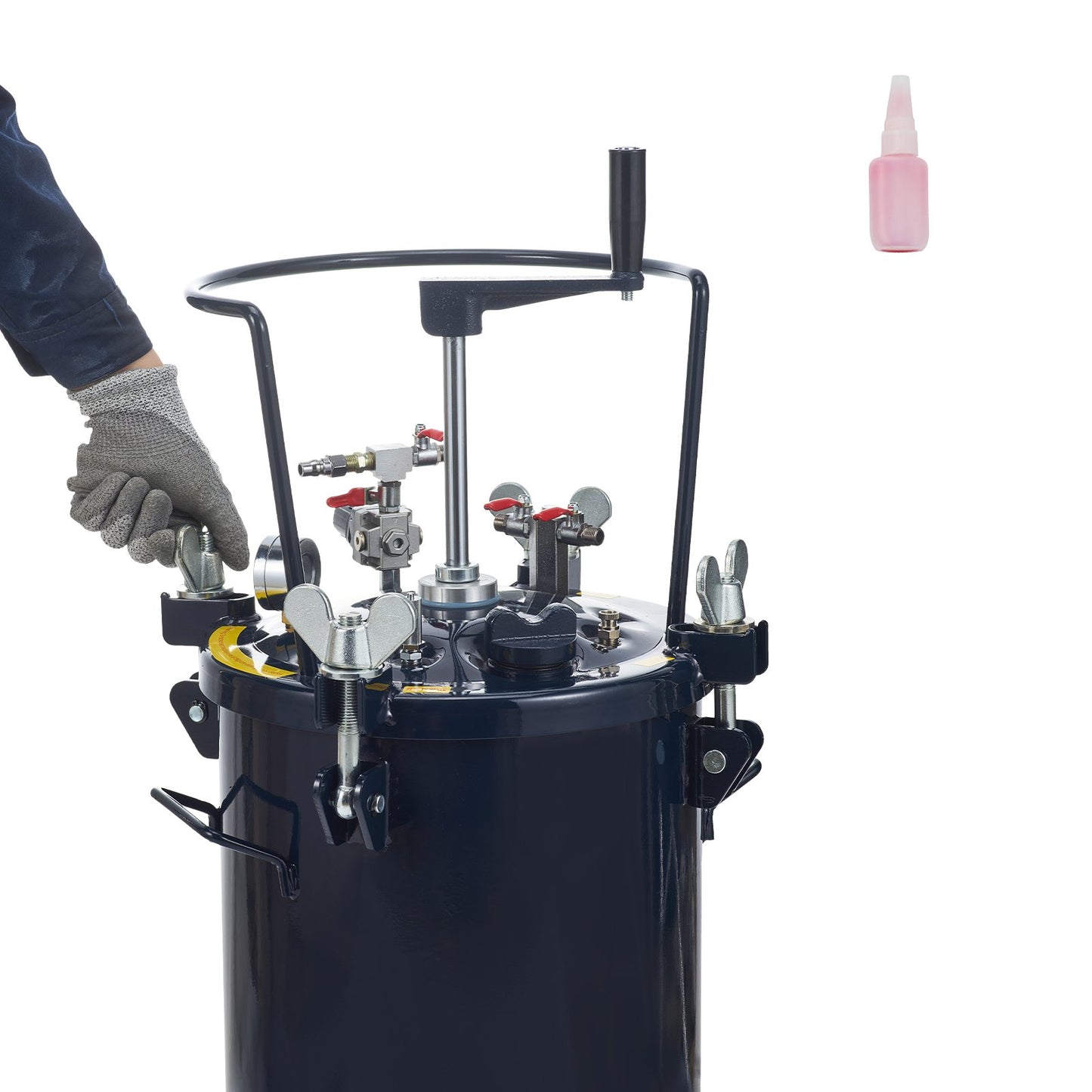 Spray Paint Pressure Pot Tank, 30L/8gal Air Paint Pressure Pot med manuell blandningsomrörare, läckagereparation tätningsmedel för industrin Heminredning Arkitektur Konstruktion Bilmålning, 70PSI Max