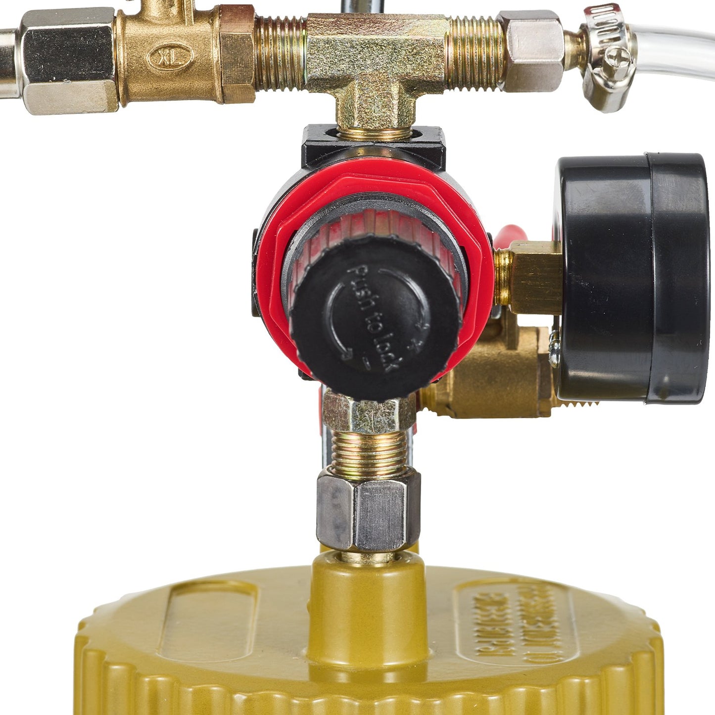 Sprayfärgstryckbehållare, 2L/0,5gal lättviktsluftfärgstryckbehållare, 1,8 mm munstycke Sprayfärgpistol 3m slangar för heminredning Arkitektur Konstruktion Bilmålning, 45PSI Max