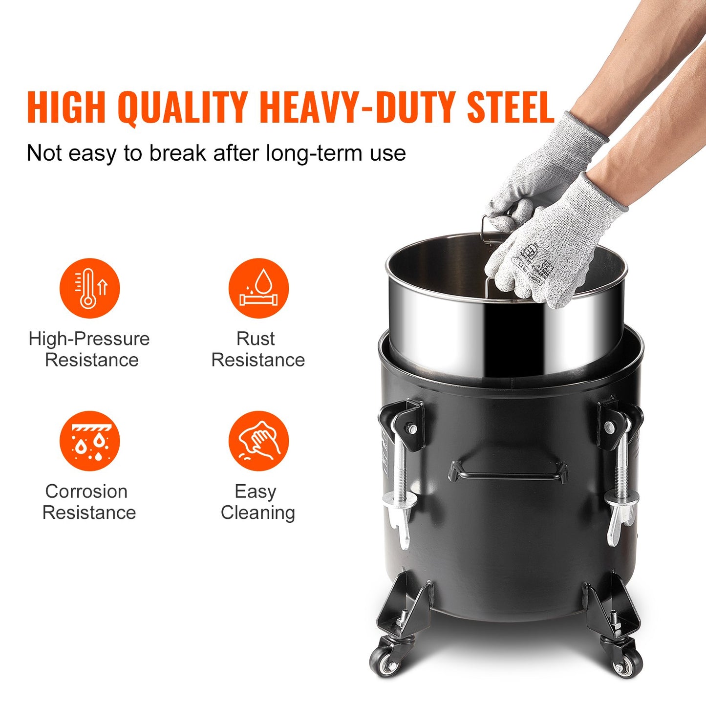 Sprühfarbe Druckbehälter Tank 20L/5gal mit Rädern Leck Reparatur Dichtmittel