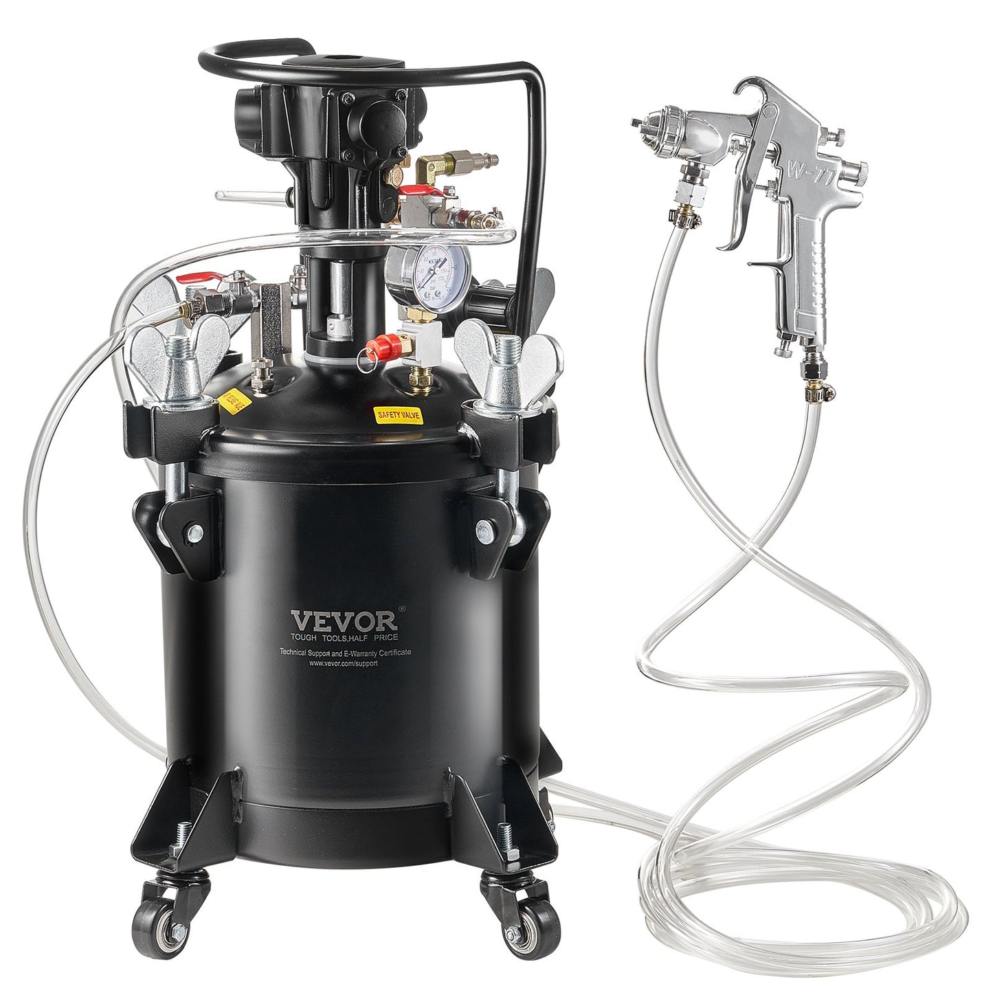 Spray Paint Pressure Pot Tank 10 L/2,5 gal Helautomatisk omrörning 70 psi