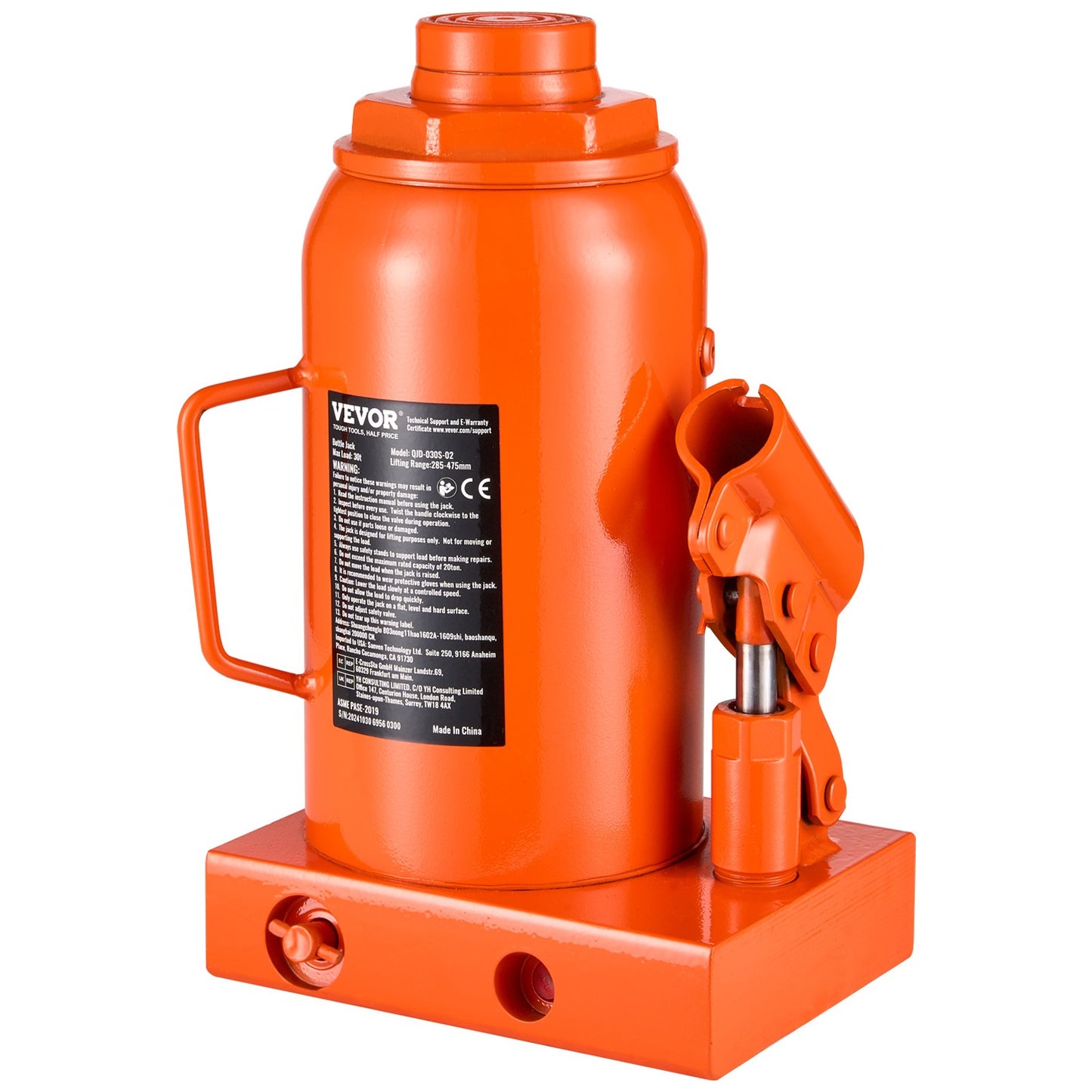 Hydraulic Bottle Jack 30 Ton Manual High Lift Car Workshop