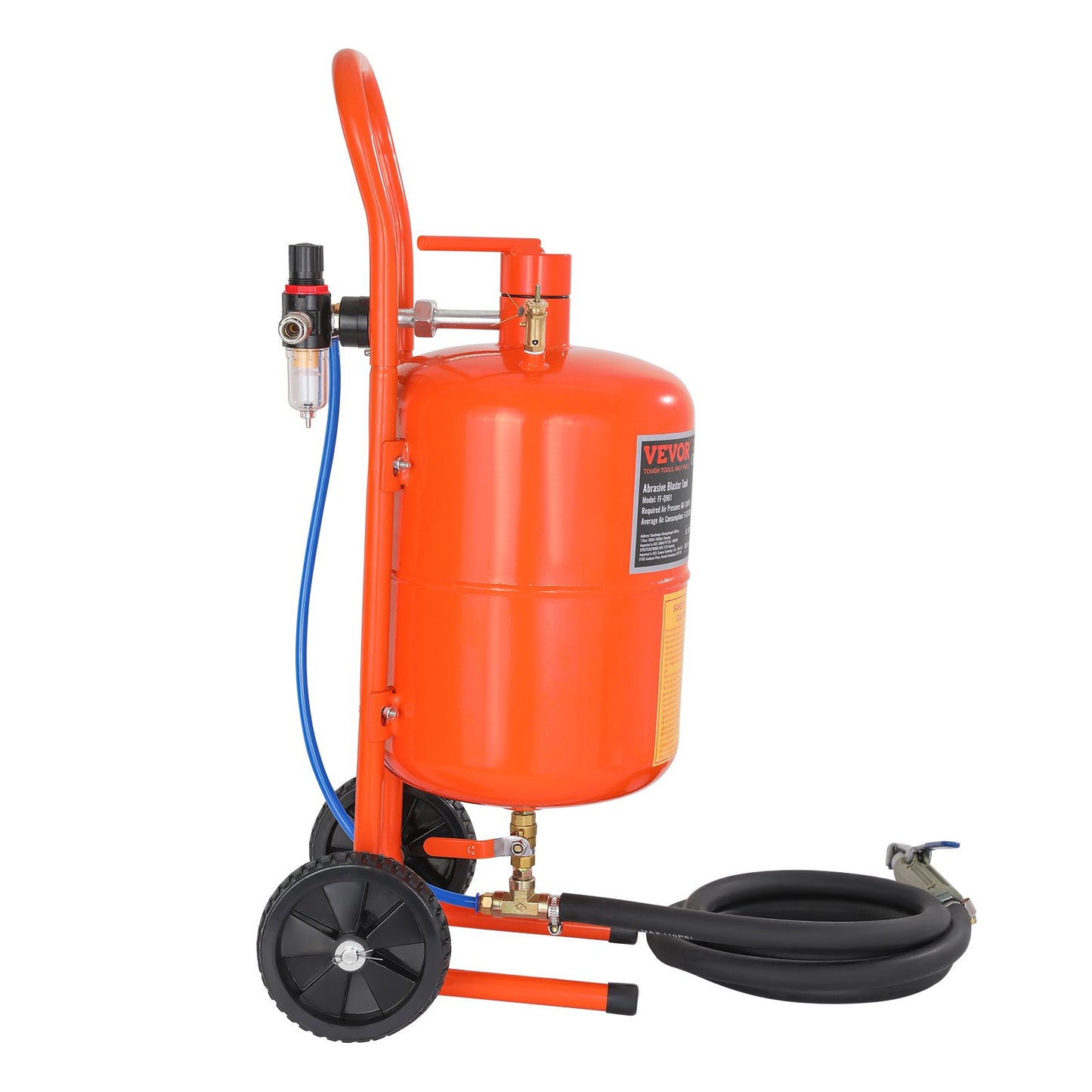 5 gallon sandbläster 60-110 PSI högtryckssandbläster med 4 munstycken