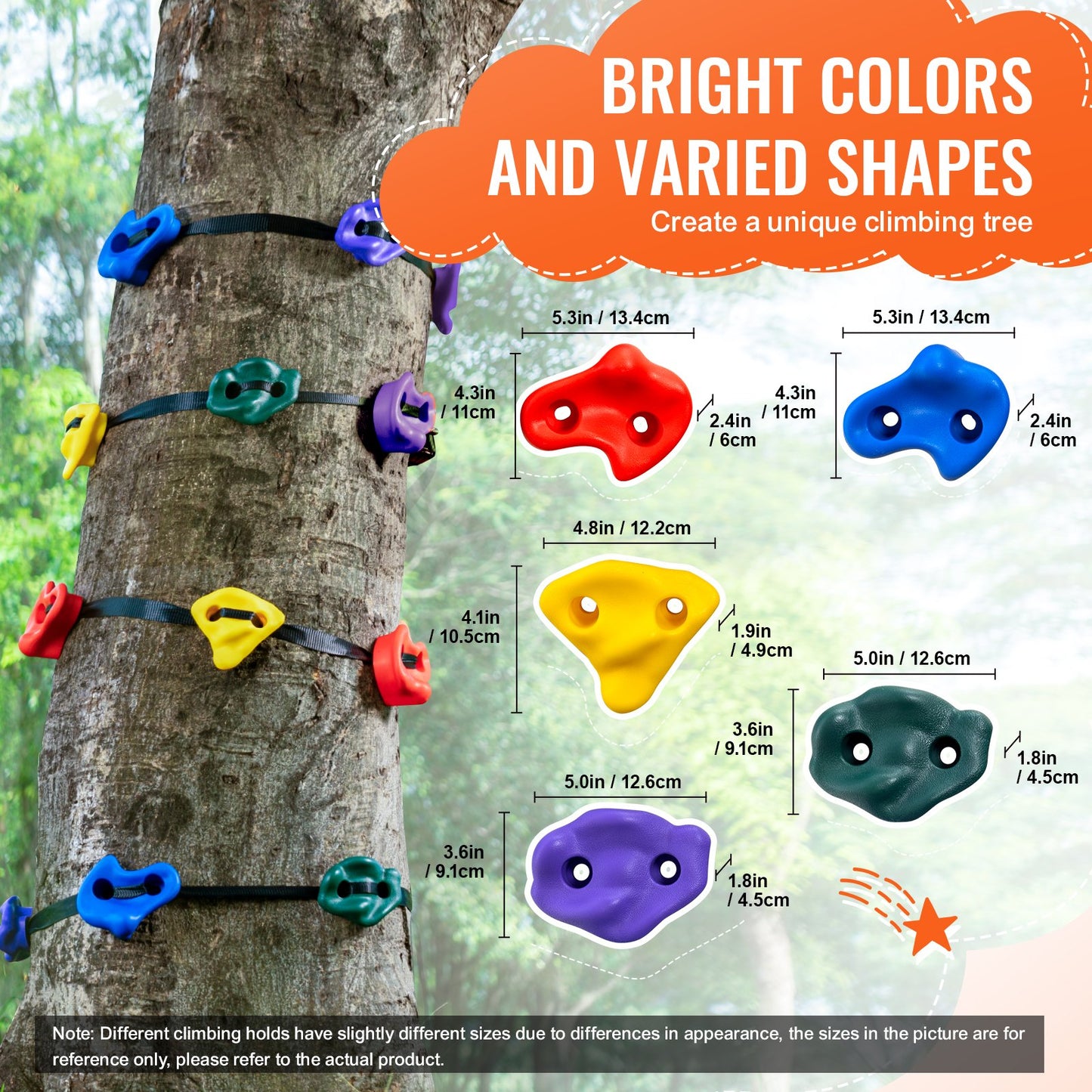 Ninja Tree Climbing Kit 12 klättring rymmer 6 spärrremmar klätterstege