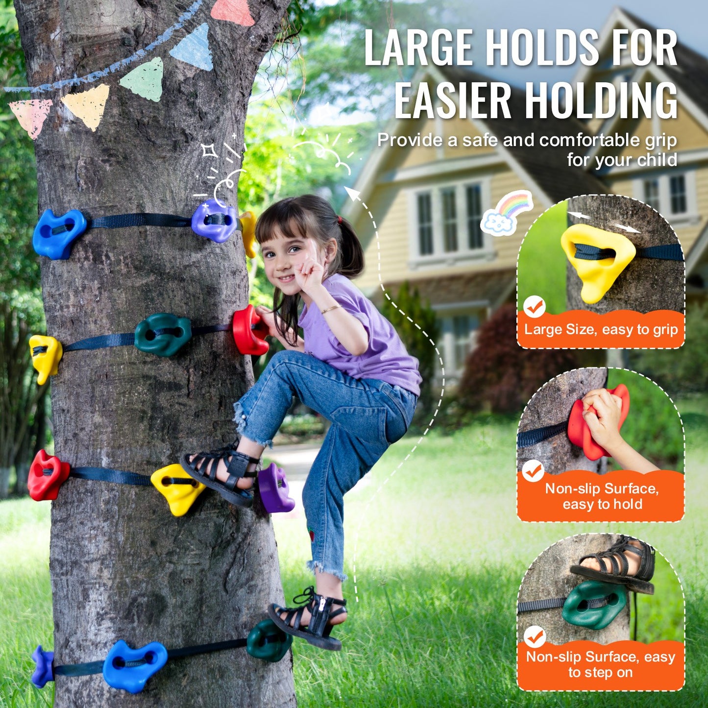 Ninja Tree Climbing Kit 12 Tree Climbing rymmer 6 spärrband utomhus