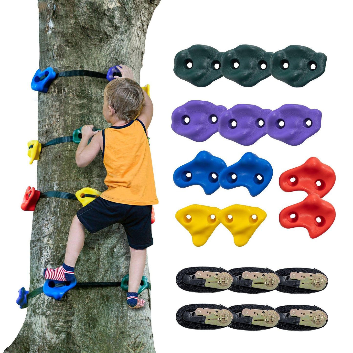 Ninja Tree Climbing Kit 12 Tree Climbing rymmer 6 spärrband utomhus