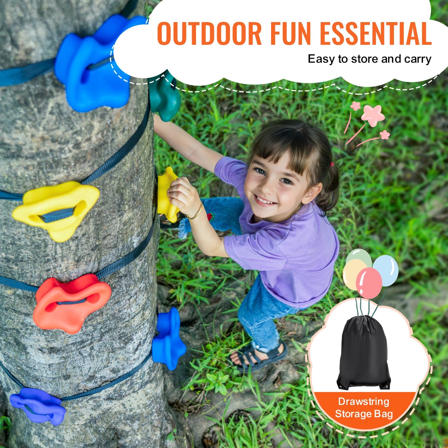 Ninja Tree Climbing Kit 20 Tree Climbing rymmer 6 spärrband utomhus