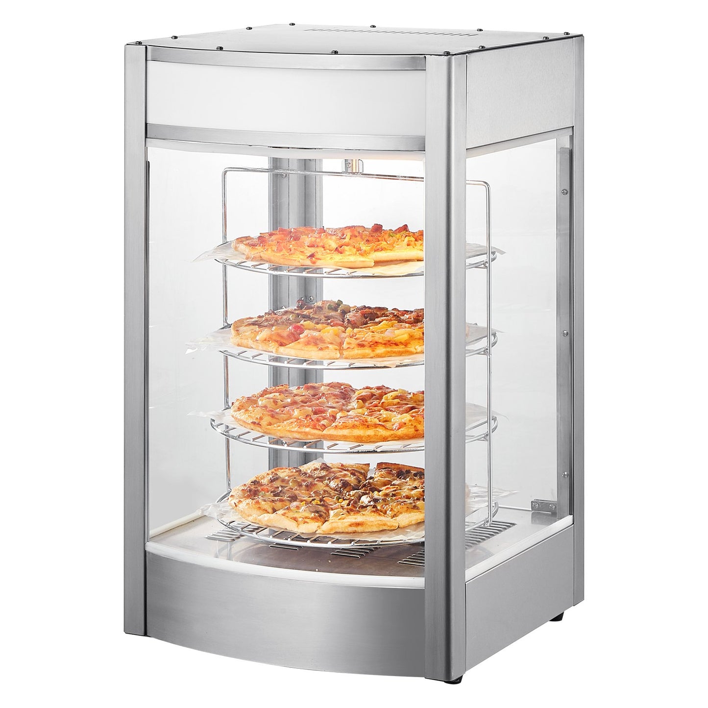 Speisenwärmer-Display für 14"-Pizza, 4-lagiger kommerzieller Pizzawärmer, elektrisch
