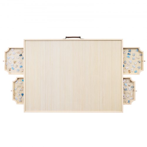1500-piece puzzle board with folding legs, portable wooden jigsaw, 86x63cm