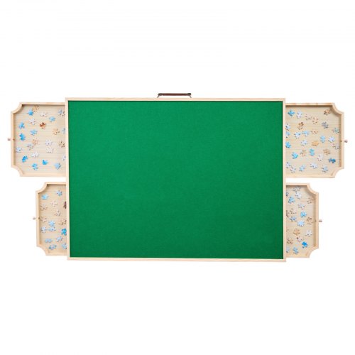 1500-piece puzzle board with folding legs, portable wooden jigsaw, 86x63cm