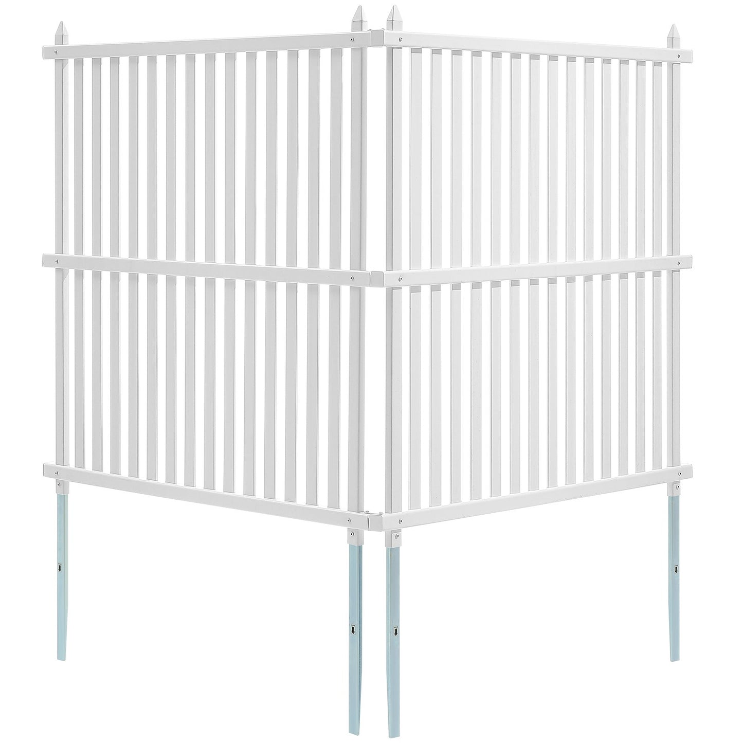 48" B x 48" H Sichtschutzzaunpaneele aus Vinyl, Klimaanlagenzaun, Sichtschutzwände für den Außenbereich für Mülleimer, Poolausrüstungsabdeckung, Sichtschutz-Kit-Paneele (2 Paneele)
