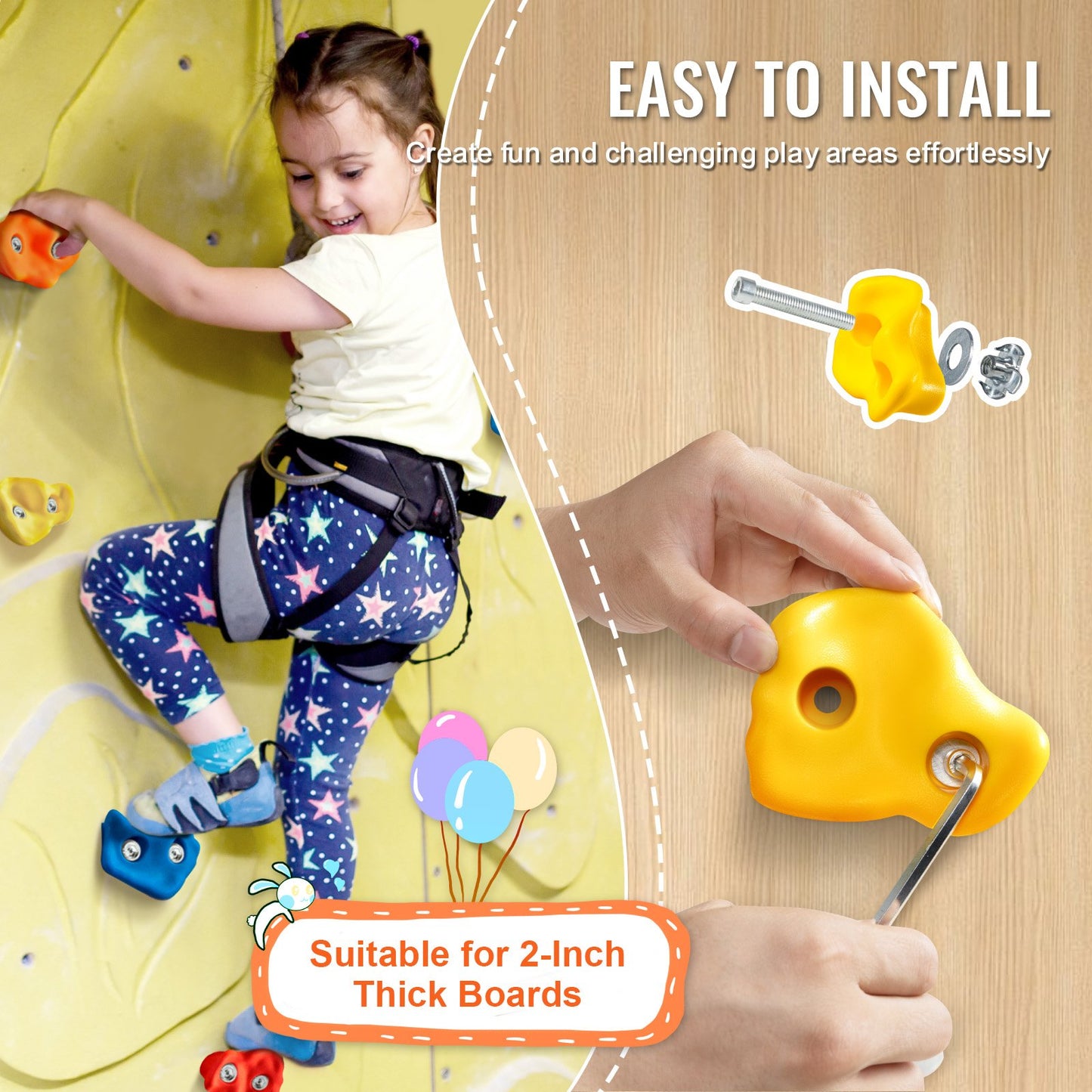 25 Rock Climbing Holds Climbing Rocks Rock Wall Holds Grips Indoor/Outdoor