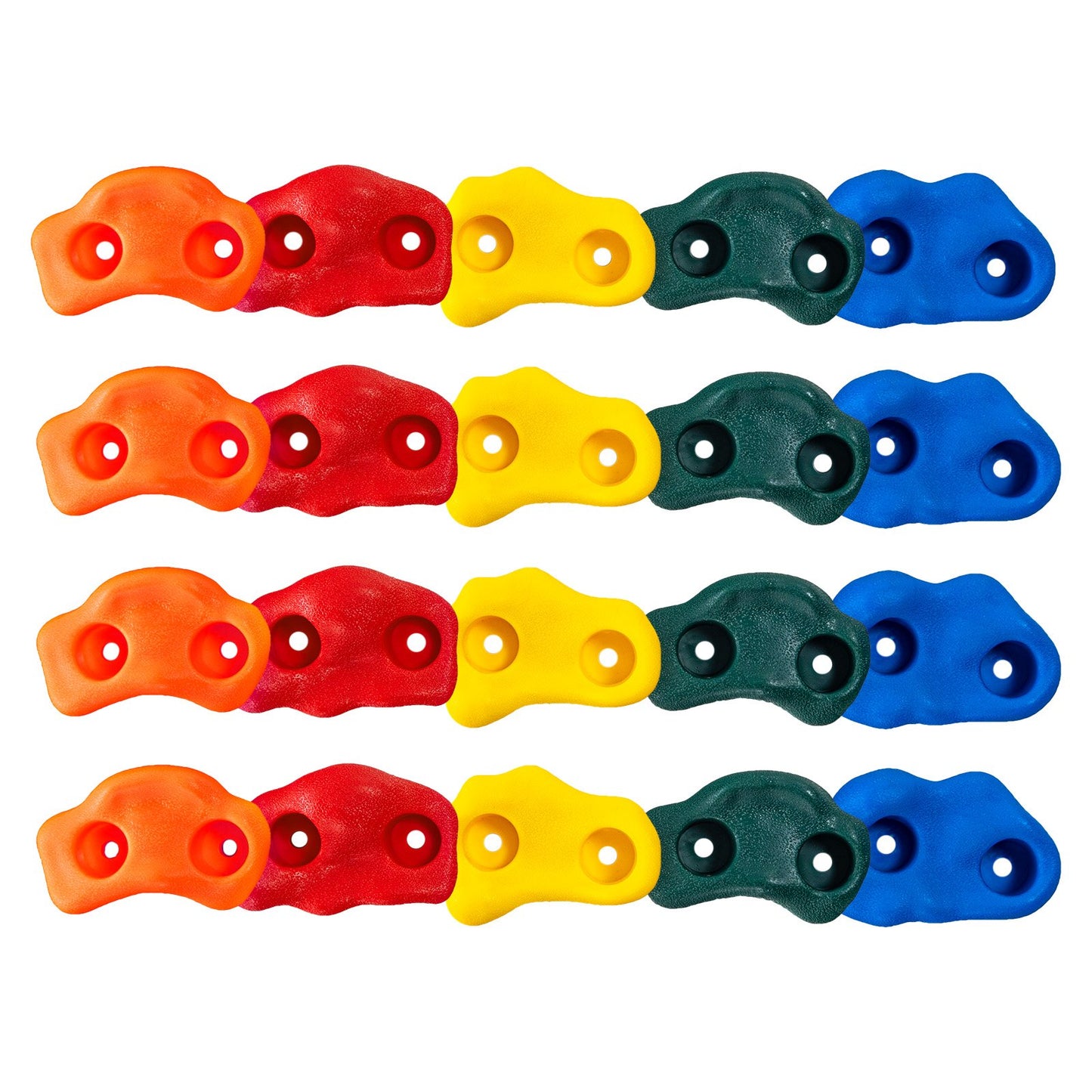 25 Rock Climbing Holds Climbing Rocks with Knotted Rope Handles Hardware