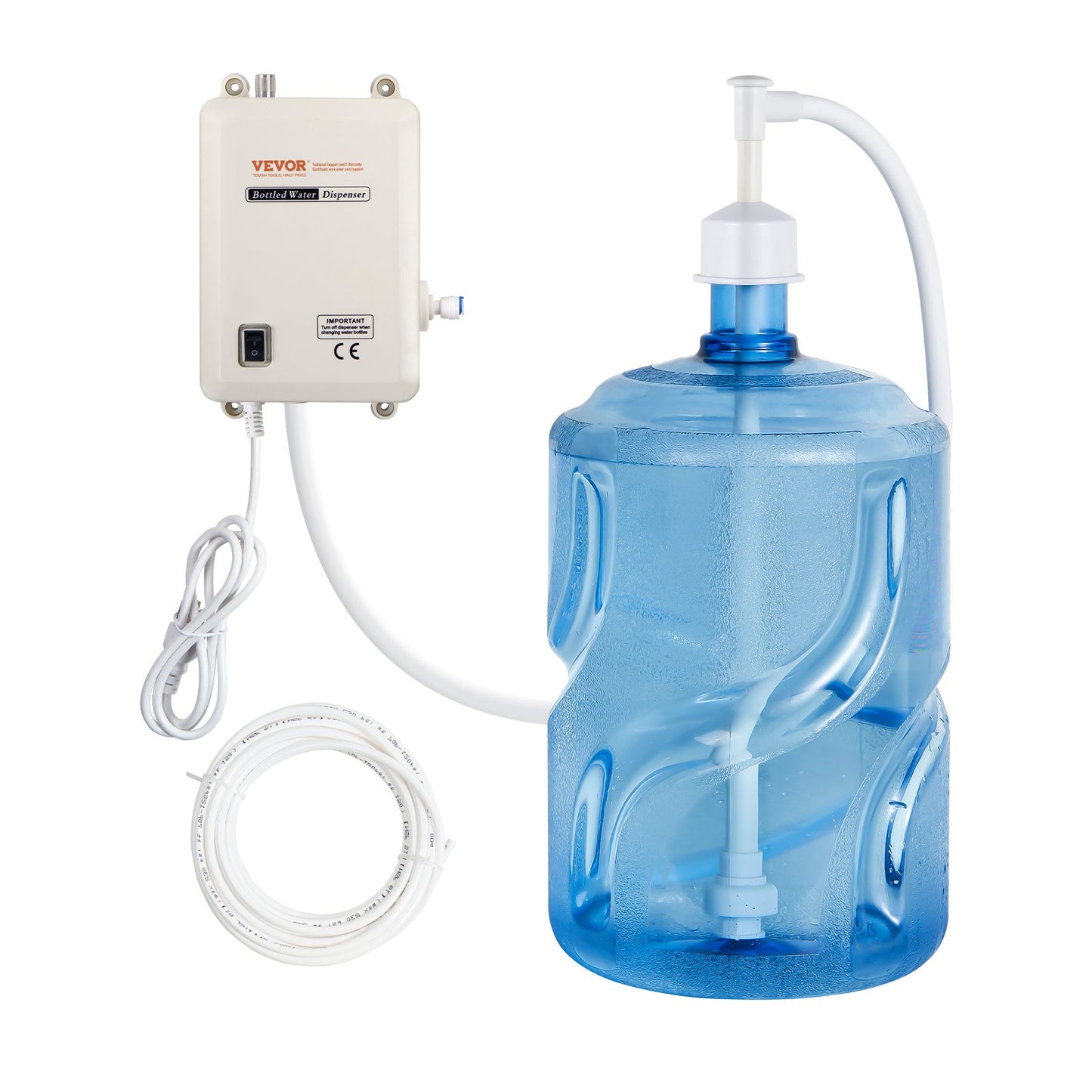 Pumpsystem för flaska vattendispenser, 5 gallon dispensersystem, automatisk elektrisk vattendispenser, enkel inloppsvattenkannapump, kompatibel användning med kaffe-/temaskin, kylskåp, ismaskin