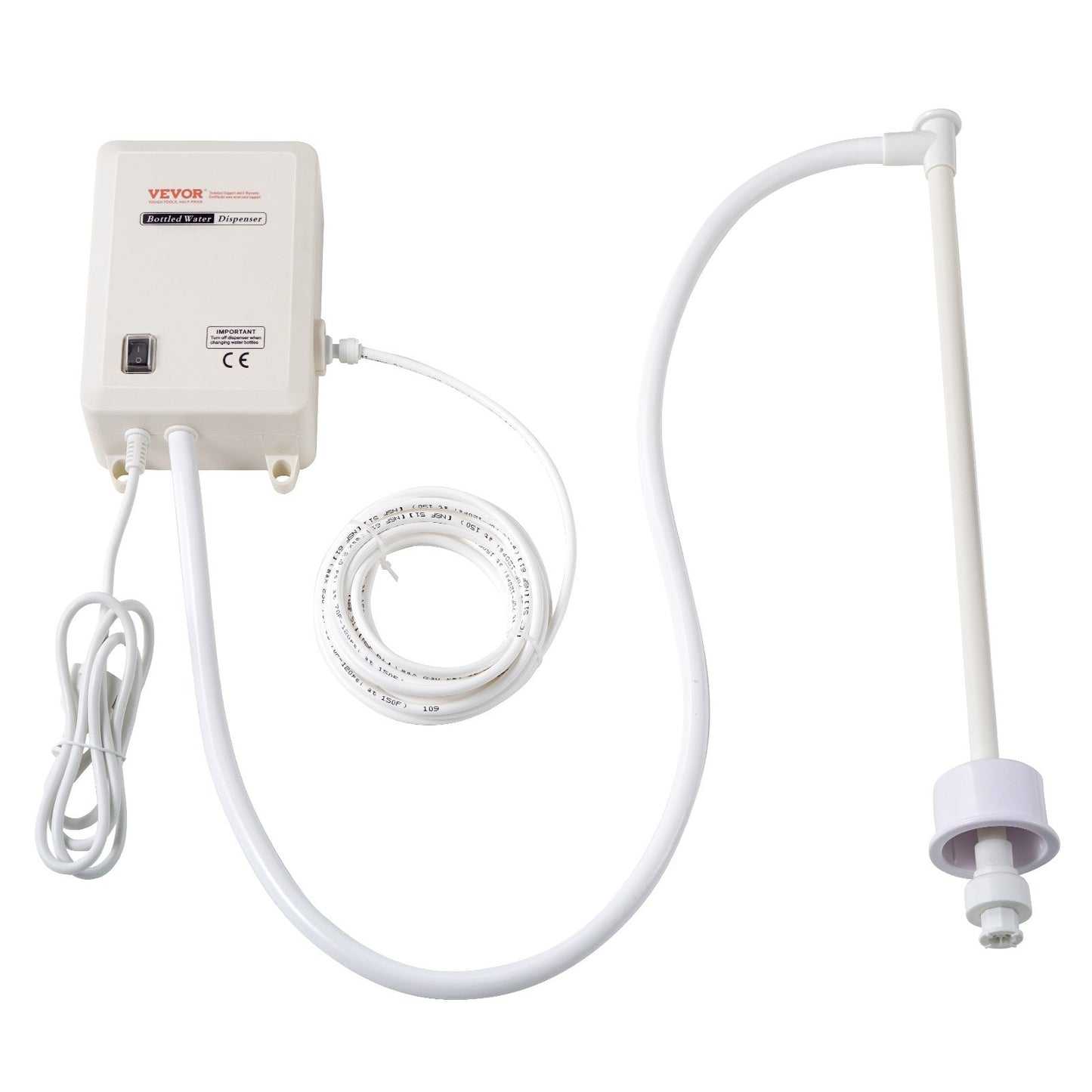 Pumpsystem för flaska vattendispenser, 5 gallon dispensersystem, automatisk elektrisk vattendispenser, enkel inloppsvattenkannapump, kompatibel användning med kaffe-/temaskin, kylskåp, ismaskin