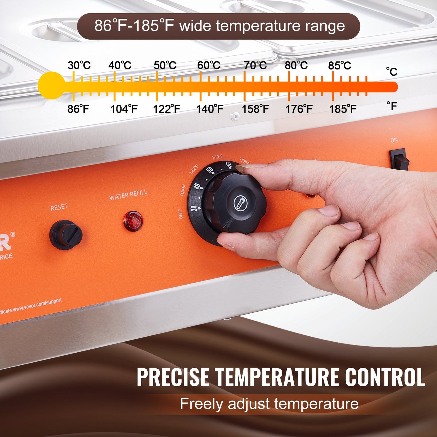 Chocolate Tempering Machine Chocolate Melting Pot 26.5 Pounds 3 Tanks