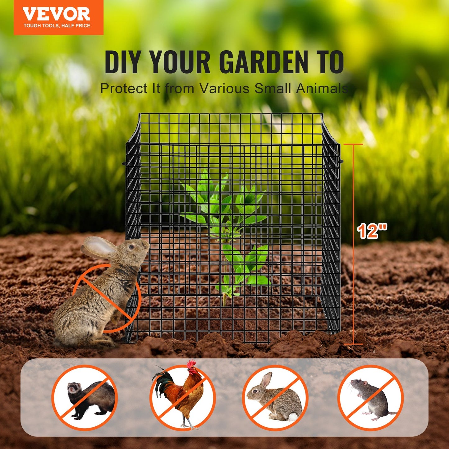 10-pack plant protection from animals 12'' x 12'' plant cage for vegetables