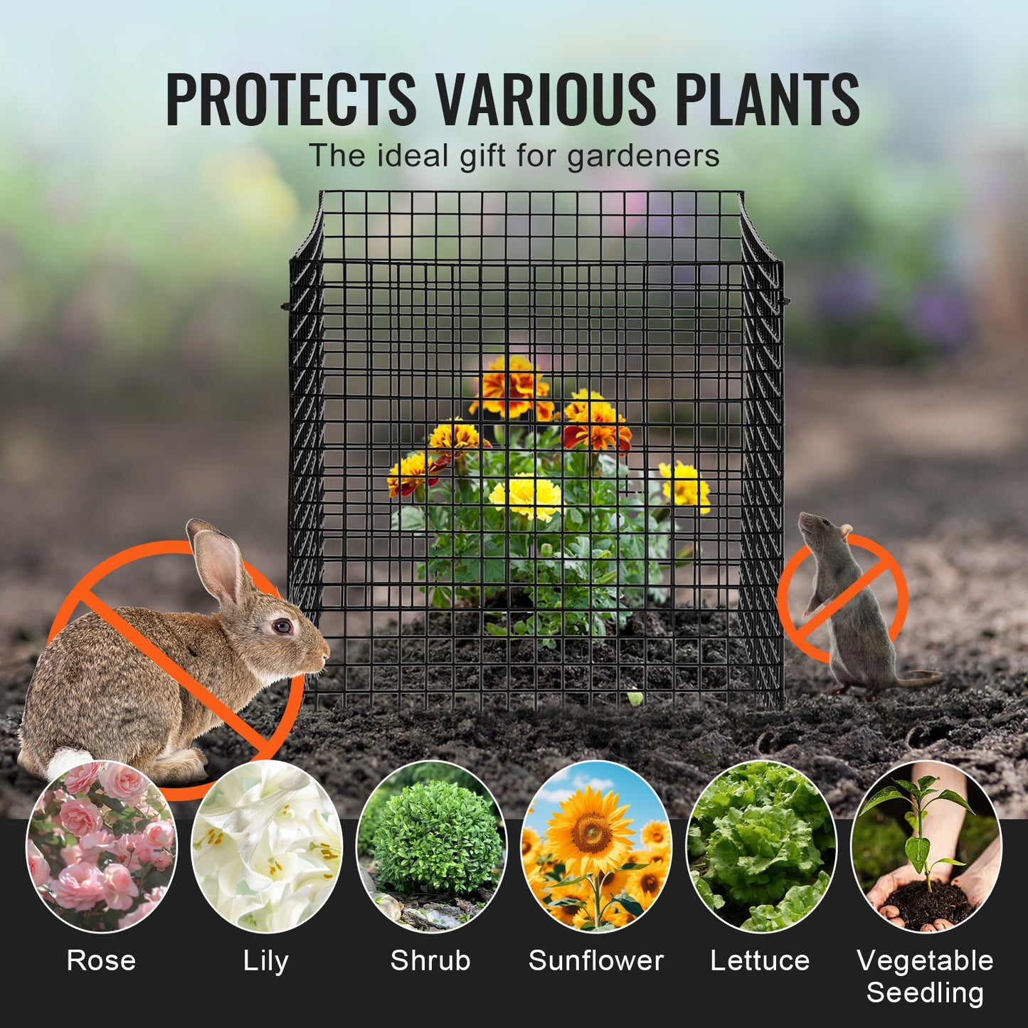 10-pack plant protection from animals 12'' x 12'' plant cage for vegetables