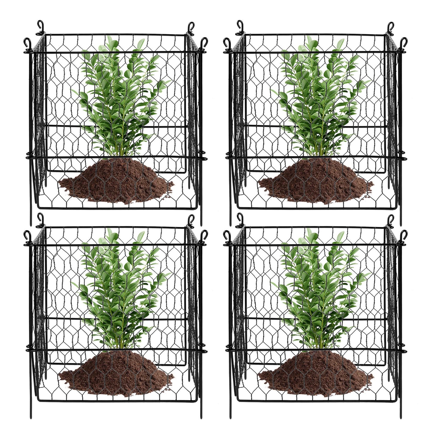 5-pack växtskydd från djur 13,4'' x 13,4'' metallväxtbur